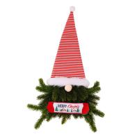 Christmas Wreaths for Front Door Christmas Wall Decor with Artificial Gnome Christmas Wreath Decorations with Gnome Christmas Sign Front Door Decorations Gnomes Ornaments portable