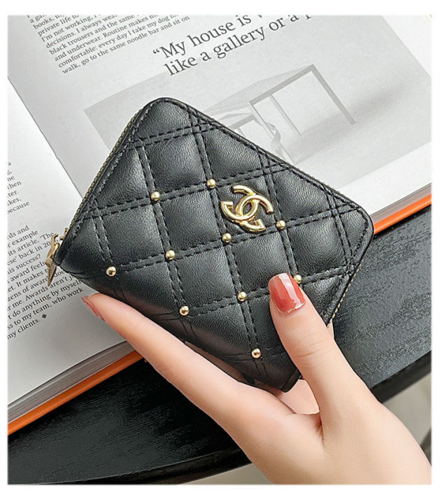 card bag limited edition wallet babaeng Lingge tatlong-layer na kamay ...