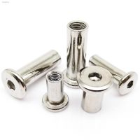 ☾ M3 M4 M5 M6 M8 M10 304 Stainless Steel Large Flat Hex Hexagon Socket Head Furniture Rivet Connector Insert Joint Sleeve Cap Nut