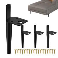 4pcs Legs For Furniture Metal Table Feet Hardware Mount Sofa Chair TV Dresser Bathroom Cabinet Gold Black Replacement Legs Furniture Protectors Replac