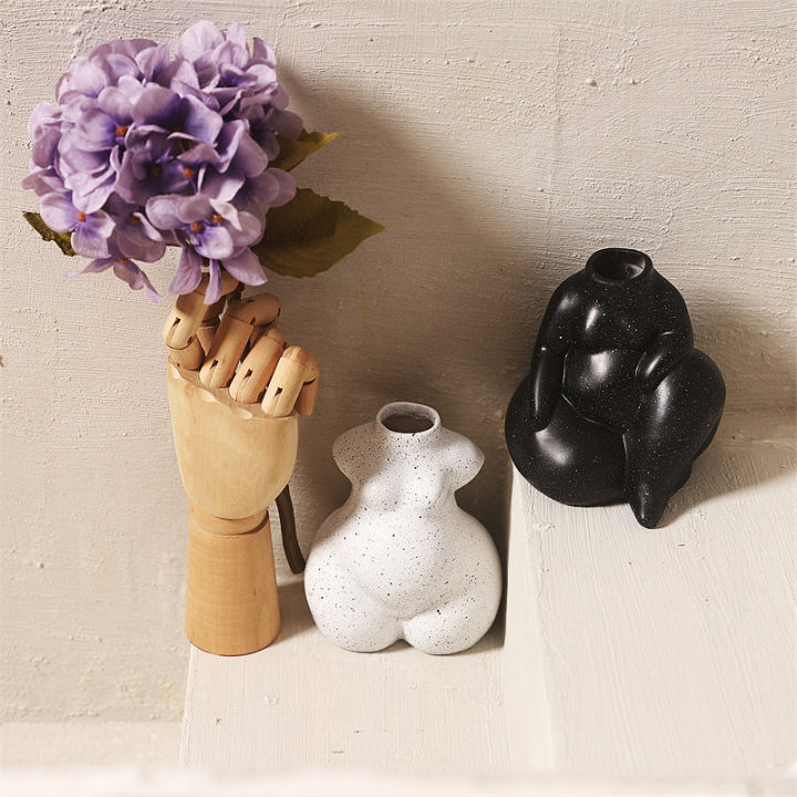 resin-body-vase-abstract-artistic-nude-girl-portrait-flower-arrangement-fat-woman-ornaments-modern-home-decoration-flower-vase