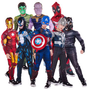 Bộ Quần Áo Siêu Nhân Halloween Trẻ Em Đội Trưởng Mỹ Captain America