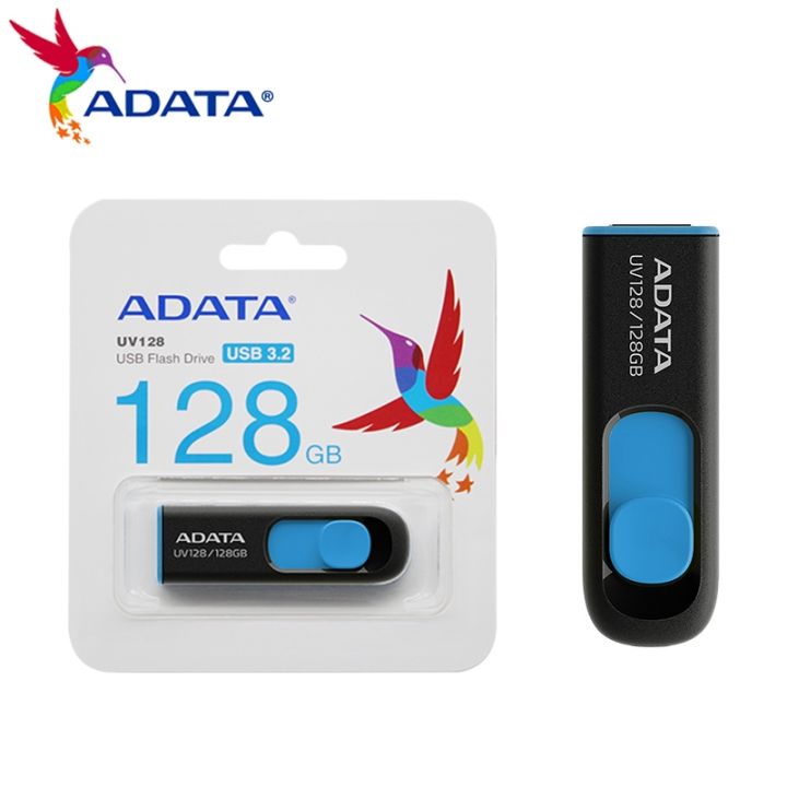 adata-usb-3-2-128gb-flash-drive-256gb-retractable-capless-pen-drive-64gb-uv128-usb-flash-drive-32gb-high-speed-pendrive-for-pc