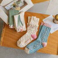 ❈  New Women Socks Korean Style Flower Casual Cotton Sock Girls Frilly Ruffle Cute Sweet Breathable Kawaii Crew Socks