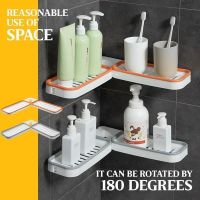 ☍✺✽ Bathroom Corner Punch-Free Rack Shampoo Storage Rack Holder with Suction Cup Bathroom Shelves Bathroom Accessories Dropshipping