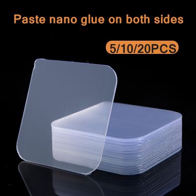 6x6cm Strong Nano viscosity Double Sided Adhesive Tape Sticky PVC No Traces Reusable waterproof Transparent Tape Home Supplies