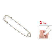 3.5" Silver Tone Pointed Metal Brooch Large Safety Pin