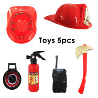 Boys Firefighter Cosplay Carnival Party Halloween School Performance Uniform Costume Jobs Role-play Fireman Fancy Toys Sam Set