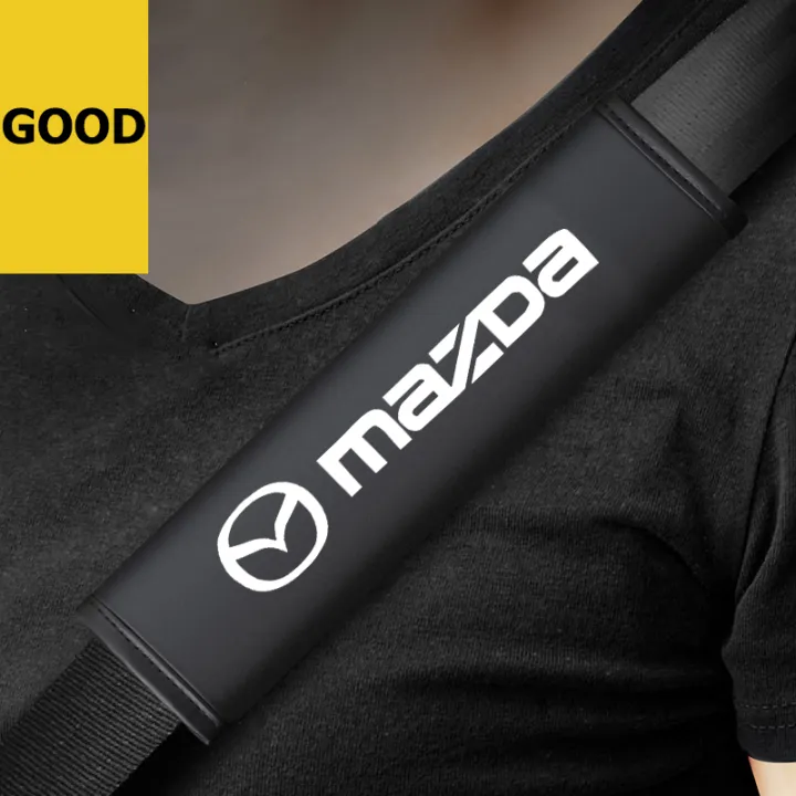 Leather Auto Seat Belt Cover Shoulder Strap Pads for Mazda 2 3 6 CX3 CX