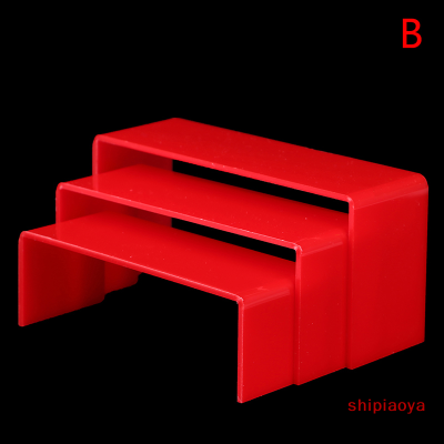 Shipiaoya 3ชิ้นชุด3มม. ตู้แสดงเครื่องประดับที่ตั้งแสดงอะคริลิกชั้นเก็บของชั้นวางของ