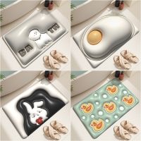 【CC】❐❏▪  Prints Bathmats Door Expansion Cartoon Soft Diatom Mud Absorbent Toilet Non-slip Rug Floor Mats