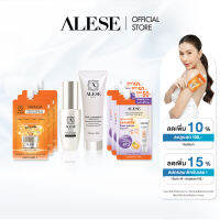 SET โปรพิเศษสุดคุ้ม ALESE เซ็ตเซรั่มน้ำตบ 2in1+ครีมน้ำมันม้า+กันแดด+เจลล้างหน้า เพิ่มและกักเก็บความชุ่มชื้น