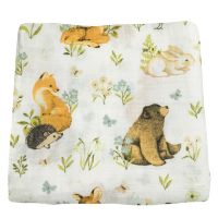 Digital Printing Bamboo&amp;Cotton Muslin Blanket Baby Bedding Bath Towels Newborn Babies Swaddle Wrap Receiving Blanket For Kids