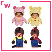 [monchhichi] Printed Rompers S Monchichi / overall S Monchhichi (H21cm) / Stuffed Animal / Kids Baby Gift / Japanese toy /  Sekiguchi / ตุ๊กตาของเล่น828