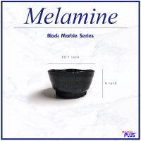 MelaminePLUS ถ้วยญี่ปุ่น 4.5 นิ้ว ถ้วยเล็ก ถ้วยข้าว ชามญี่ปุ่น ถ้วยเกาหลี ชามเมลามีน - BLACK MARBLE SERIES X 60 PCS