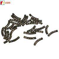 ZAN 100Pcs รู: 3.5mm ลูกปัดเว้นระยะเส้นก๋วยเตี๋ยวโค้งยาว Filigree ยาว37มม. กว้าง5มม. โลหะสำหรับตกแต่ง ลูกปัดหลอดโค้ง เสน่ห์หลอดกลิ้ง โลหะ spacers หลวมลูกปัดก๋วยเตี๋ยวกลวง สาวๆ