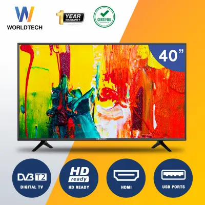 Worldtech 40 นิ้ว Digital LED TV ดิจิตอล ทีวี HD Ready ฟรี สาย HDMI (2xUSB, 3xHDMI) ราคาพิเศษ (ผ่อนชำระ 0%)