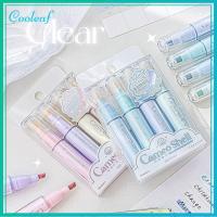 COOLEAF 4Pcs กราฟฟิตี ปากกาเน้นข้อความ เขียนด้วยลายมือ ลงชื่อเข้าใช้ ปากกามาร์กเกอร์ คุณภาพสูงมาก เครื่องเขียนสเตชันเนอรี ปากกาฟลูออเรสเซนต์ โรงเรียนในโรงเรียน