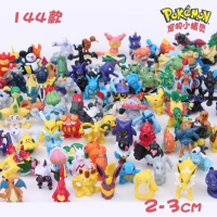 144ชิ้นโปเกมอนกล่องของขวัญ Pikachu ของขวัญคริสต์มาสรุ่นรูปการกระทำของเล่นของแท้ Psyduck อะนิเมะรูปโปเกมอนของเล่นสำหรับเด็ก