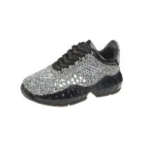 HOT★2023 Womens Crystal Sequin Platform Shoes Tennis Brand Walking Womens Shoes Outdoor Sports Lightweight Mesh Casual Sneakers