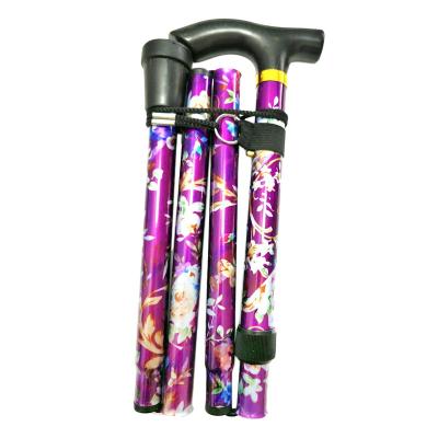 ：《》{“】= Portable Folding Cane Collapsible Walking Stick Pole Mountaineering Crutches.