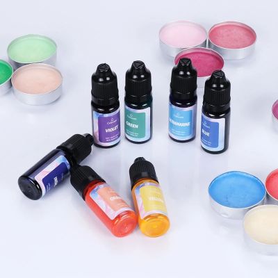 10Mlขวดเทียนสบู่ Liquid Dye UV เรซิ่นอีพ็อกซี่แม่พิมพ์สี Essence Pigment DIY Make เครื่องประดับอุปกรณ์หัตถกรรมตกแต่ง Colorant