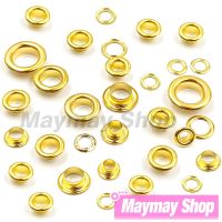 100Pcs Gold Color Hole Metal Eyelets Grommets with Washer For Leathercraft Diy Accessories Clothes Cap Bag Tags Shoes Belt  Pliers