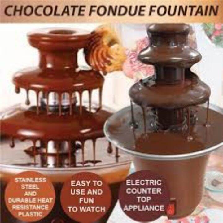 [Hot sales] Mini Chocolate Fountain Melt With Heating Fondue Lazada PH