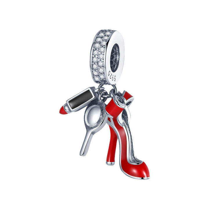 925-sterling-silver-lipstick-amp-red-stiletto-shoe-dangle-charm-beads-pendant-fit-original-bracelet-bangle-necklace-diy-jewelry