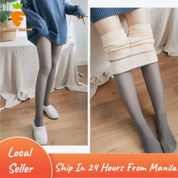 Women Footed Girls Slim Thermal Fleece Lined Tights Warm Leggings 220g
