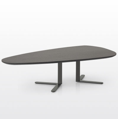 modernform โต๊ะกลาง รุ่น SAMSON/A ขาสีดำ TOP วีเนียร์สี SMOKED