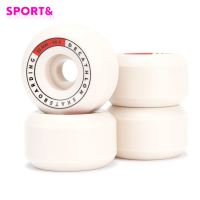 ล้อสเก็ตบอร์ดทรงกรวย 99A ขนาด 56 มม. แพ็ค 4 ล้อ (สีขาวงาช้าง) 56 mm 99A Conical Skateboard Wheels 4-Pack - Ivory