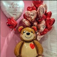87Cm Valentine Day Bear Love Foil Balloon Wedding Anniversary Decoration Bear Gift Toys Rose Gold Bride To Party Supplies Balloons