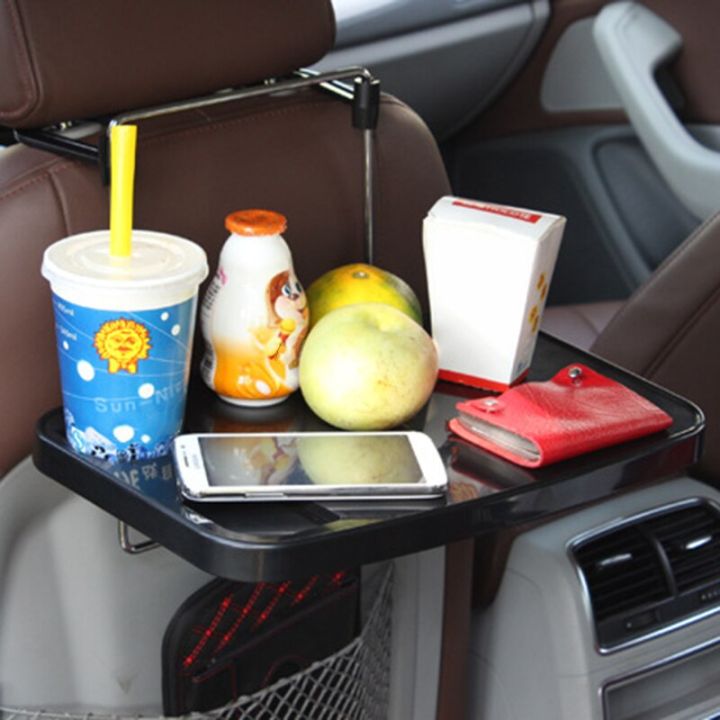 โต๊ะนั่งถาดแบบพับได้สำหรับเด็กเบาะหลังสำหรับรถยนต์นั่งโต๊ะทานอาหารอาหารที่ยึดถ้วยดื่มอัตโนมัติ