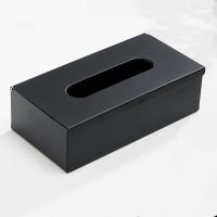 304 Stanless Steel Tissue Box Holder Black Finish Square Tissue Box Cover Wall Mounted Toilet Paper Holder Car Tissue Holder