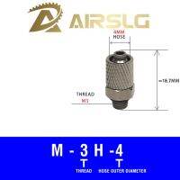 อุปกรณ์ขนาดเล็ก M-3h-4 M-4hl-4เกลียวตัวผู้ M3 M4 M5ท่อ M6ขนาด4 6มม. ท่อระบายลมข้อต่อขนาดเล็ก