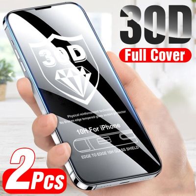 2Pcs 30D Full Cover Protective Glass For iPhone 13 11 14 12 Pro Max Screen Protector Tempered Glass For iPhone Xs Max XR X Glass