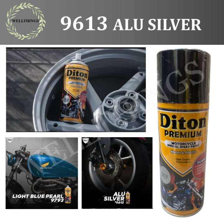 Cat Pilox Diton Premium 9613 Alu Silver 400cc Perak Aluminium Pylox Velg Mesin Sepeda Motor 2778