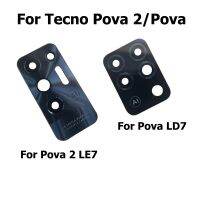 กล้องของแท้สำหรับ Tecno Pova กระจกกล้องด้านหลัง2 LE7พร้อม LD7สติกเกอร์กาวสำหรับ Pova Ld7j อะไหล่ซ่อม