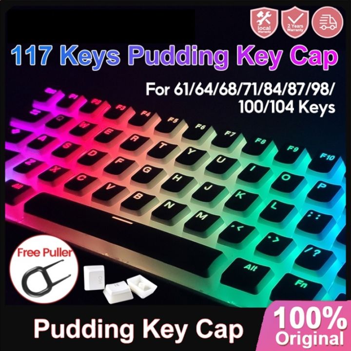 pudding-keycap-คีย์แคป-พุดดิ้ง-pbt-117-ปุ่ม-ปุ่มคีย์บอร์ด-mechanical-keyboard-พุดดิ้ง-keycaps-สำหรับ-เชิงกล-คีย์บอร์ด