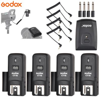 ตัวรับสัญญาณ4ทริกเกอร์1ตัวรับสัญญาณ Godox 4 CT-16ตัวส่งสัญญาณแฟลชทริกเกอร์วิทยุไร้สาย16ช่อง + ชุดตัวรับสัญญาณสำหรับแคนนอนนิคอนโอลิมปัส Pentax Studio Flash