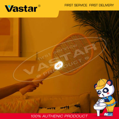 Vastar ไม้ตียุงไฟฟ้า LED แมลงแมลงยุงบิน Dispeller Killer แร็กเก็ต3-Layer