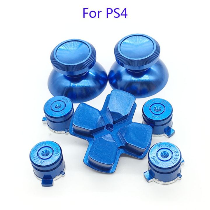 for-dualshock-4-ps4-pro-slim-controller-red-metal-analog-sticks-aluminum-dpad-action-buttons-for-playstation-4-gamepad-adhesives-tape
