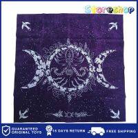 Tarot Tablecloth Indian Consigners Altar Cloth Triple Moon Goddess Tablecloth, 19.3นิ้ว Square Flannel Table Pad, Tarot Card Accessories