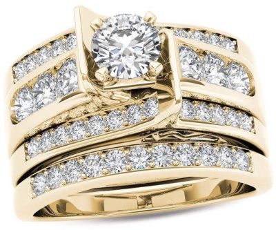[COD] Sanjie แหวนคู่ยุโรปและอเมริกา แหวนเพทายขายร้อน South American Ladies Jewelry ขายตรง
