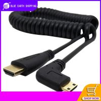 มินิ HDMI เป็น HDMI สายอะแดปเตอร์ทำมุมที่ถูกต้องสำหรับพีซี SLR