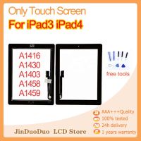 จอสัมผัสใหม่สำหรับ Ipad 3 4 A1416,A1403 A1430 A1458 A1459 A1460หน้าจอสัมผัสประกอบเครื่องอ่านพิกัดสำหรับ Ipad 4อะไหล่หน้าจอสัมผัส