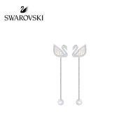 SWAROVSKI Stud Earrings ICONIC SWAN Earrings Fashion Long Stud Earrings Womens fine jewelry สวารอฟสกี้ ต่างหูสตั๊ด ต่างหู แฟชั่น ต่างหูสตั๊ดยาว เครื่องประดับชั้นดีของผู้หญิง