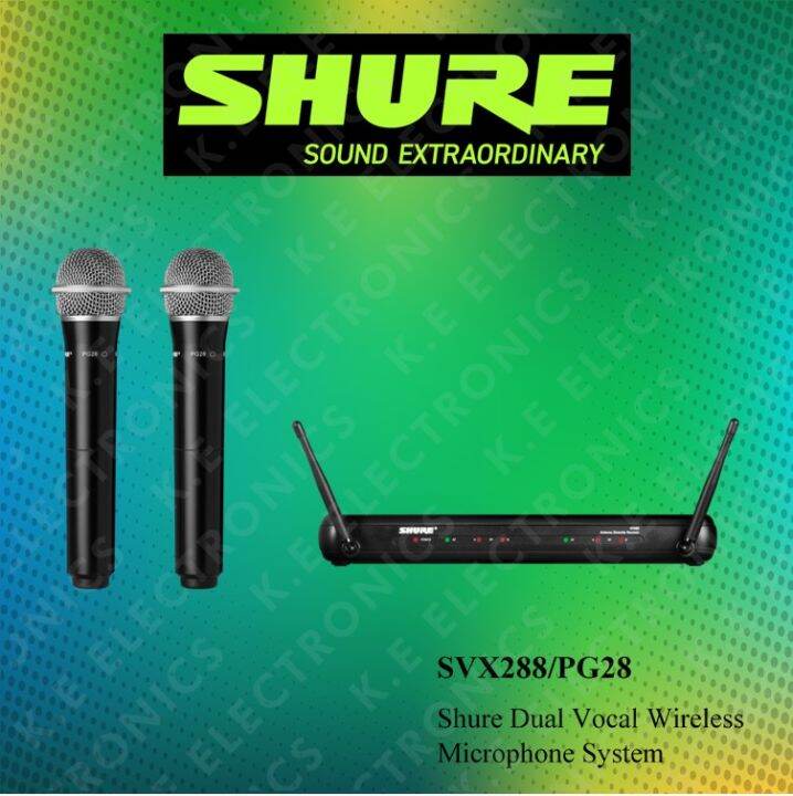 Shure SVX288/PG28 Dual Vocal Wireless Microphone System | Lazada