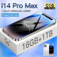 โทรศัพท์ i14 Pro Max Smartphone สมาร์ทโฟน ใหม่เอี่ยม 7.3 นิ้ว ส่วนลดใหญ่ โทรศัพท์มือถือ Android13.0 Mobilephone ใส่ได้สองซิม กล้อง HD ปลดล็อคด้วยใบหน้า ระบบนำทาง GPS มือถือราคาถูกๆ โทรศัพท์เล่นเกม รองรับการเก็บเงินปลายทาง